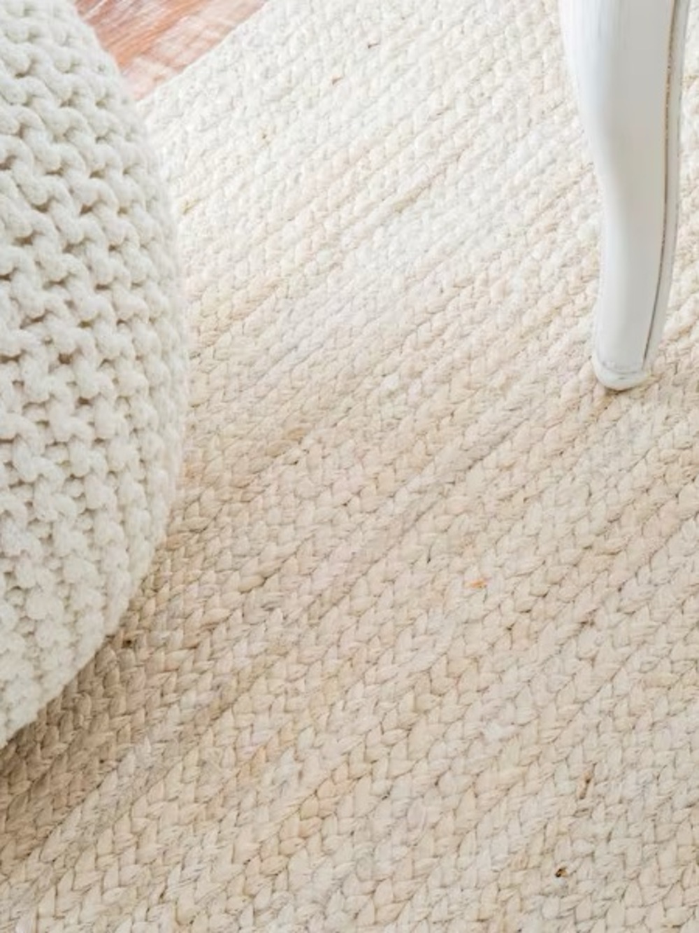 Neutral Handwoven Area Rug - Ivory - Picture 3 of 7